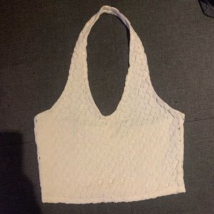 White halter top